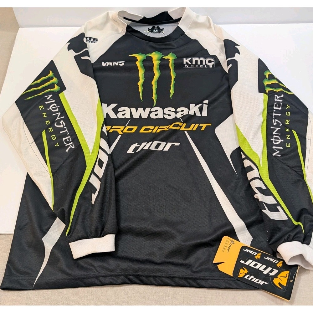 Kawasaki Pro Circuit Thor Phase S9 Racing Jersey Monster Energy Vans Size M NWT